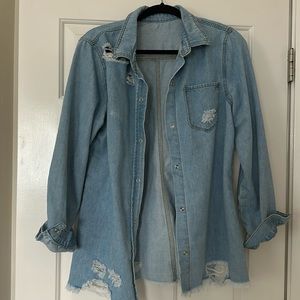 Medium Denim oversized Amazon shaket.